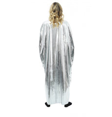 Cape Argent métallisée avec Col / Cape avec Col Argent / La Maison Du Déguisement