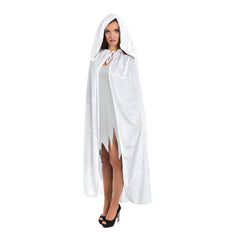 Cape Capuche velours Blanc Luxe / Cape avec capuche velours Blanc luxe / La Maison Du Déguisement