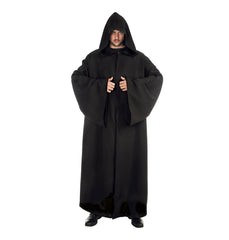 Cape Knight Avec Capuche Noir / Cape Jedi Noir / Cape Stars wars Guerre des étoiles noir / La Maison Du Déguisement
