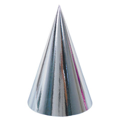 Chapeaux Pointu Carton Argent / 6 Chapeaux Pointu Carton Argent / La Maison Du Déguisement