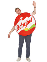 Location Déguisement Babybel Adulte Officiel / Location Costume Fromage Rouge Logo Officiel / Location Costume Super Babybel / La Maison Du Déguisement