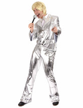 Déguisement Disco Argent brillant Adulte / Costume Disco Argent Homme / La Maison Du Déguisement