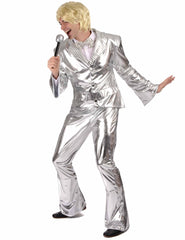 Déguisement Disco Argent brillant Adulte / Costume Disco Argent Homme / La Maison Du Déguisement