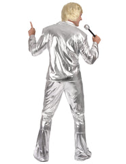 Déguisement Disco Argent brillant Adulte / Costume Disco Argent Homme / La Maison Du Déguisement