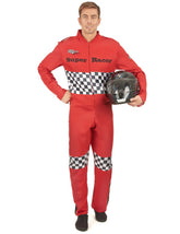 Location Déguisement pilote de Course Adulte / Costume Pilote Formule 1 Homme / Location Costume Racer Rouge Homme / La Maison Du Déguisement