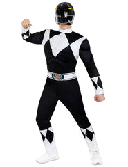 Location Déguisement Power Ranger™ Noir Adulte / Location Costume Power Ranger™ Noir Homme / La Maison Du Déguisement