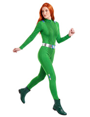 Déguisement Totally Spies™ vert Sam Femme / Costume Combinaison Espionne Vert / La Maison Du Déguisement