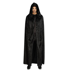 Cape Capuche velours Noir Luxe / Cape avec capuche velours noir luxe / La Maison Du Déguisement