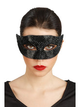 Loup Vénitien Strass Diamant Noir / Demi Masque Venise Strass Diamonds Noir / La Maison Du Déguisement
