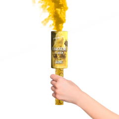 Fumigène à Main Jaune / FUMIGENE A MAIN 45 SEC JAUNE / La Maison Du Déguisement
