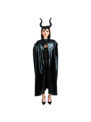 Déguisement Cape Maléfique à Cornes Femme / Costume Cape MALEFIQUE Avec Cornes / Cape Maléficia Halloween / La maison Du Déguisement