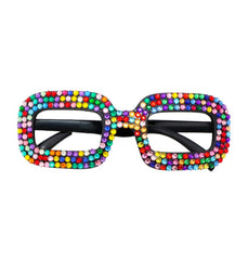 Lunettes Fantaisie à strass Multicolore / Lunettes pop multicolore / La Maison Du Déguisement