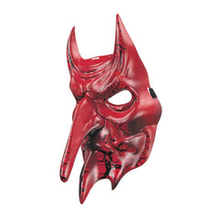 Masque Belzébuth Adulte / Masque Diable Rouge / Demi Masque Diable En Plastique / La Maison Du Déguisement