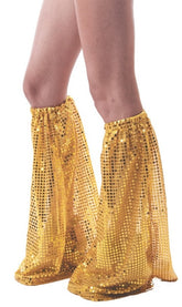 Jambières Disco Sequin Doré / Pattes d’éléphant Paillettes Or / La maison du Déguisement