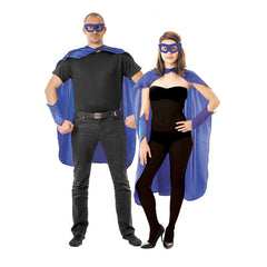 Set Cape Super Héros Bleu Homme / Kit Cape Super-Héros Bleu Homme / La Maison du Déguisement