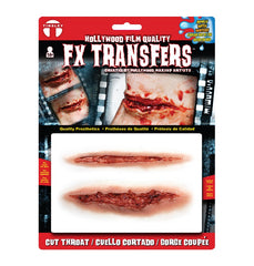 Cicatrices Gorge Tranchée Transfert 3D Luxe / Cicatrices Gorge Tranchée Halloween Luxe / La Maison Du Déguisement