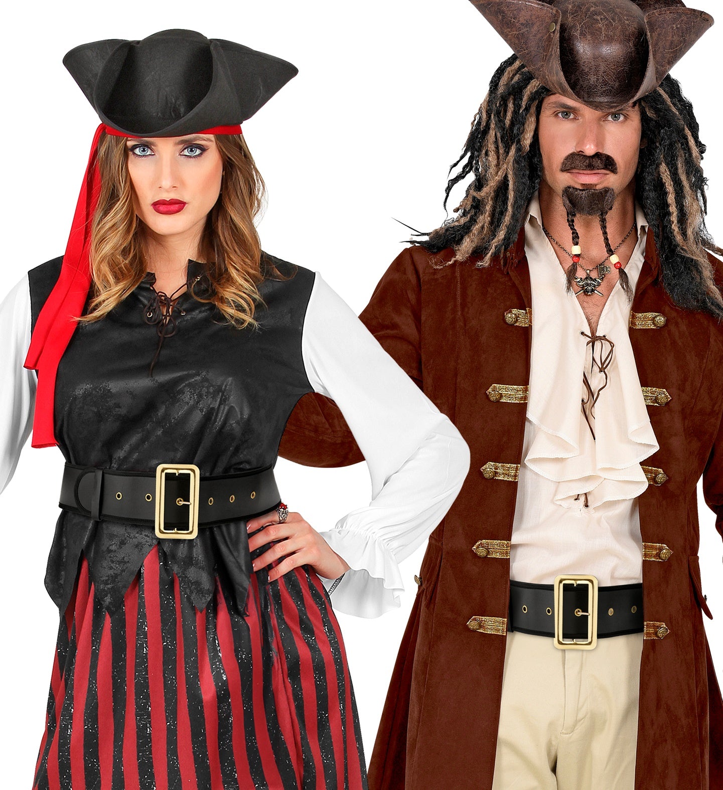 Ceinture Simili Cuir Noir / Ceinture large en simili cuir avec boucle / Ceinture Père Noël / Ceinture de pirate | La Maison du Deguisement