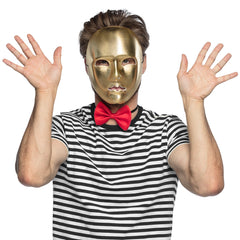 Masque Mime Visage Doré / Masque Neutre Or Avec Front / La Maison Du Déguisement
