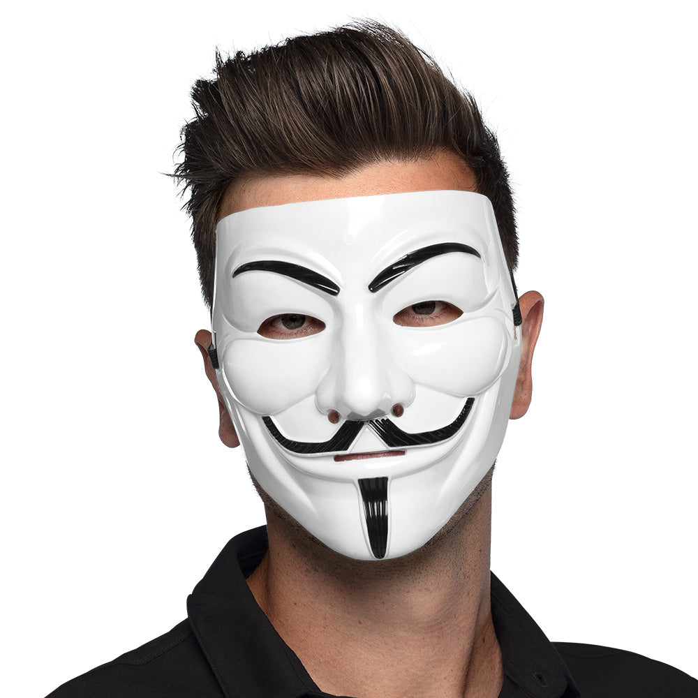 Masque Anonyme / Masque Anonymous V pour Vendetta Blanc / La Maison Du déguisement