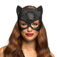 Masque Mirage Chat / Loup Cat Strass / Loup Demi Visage Chat / La Maison Du Déguisement