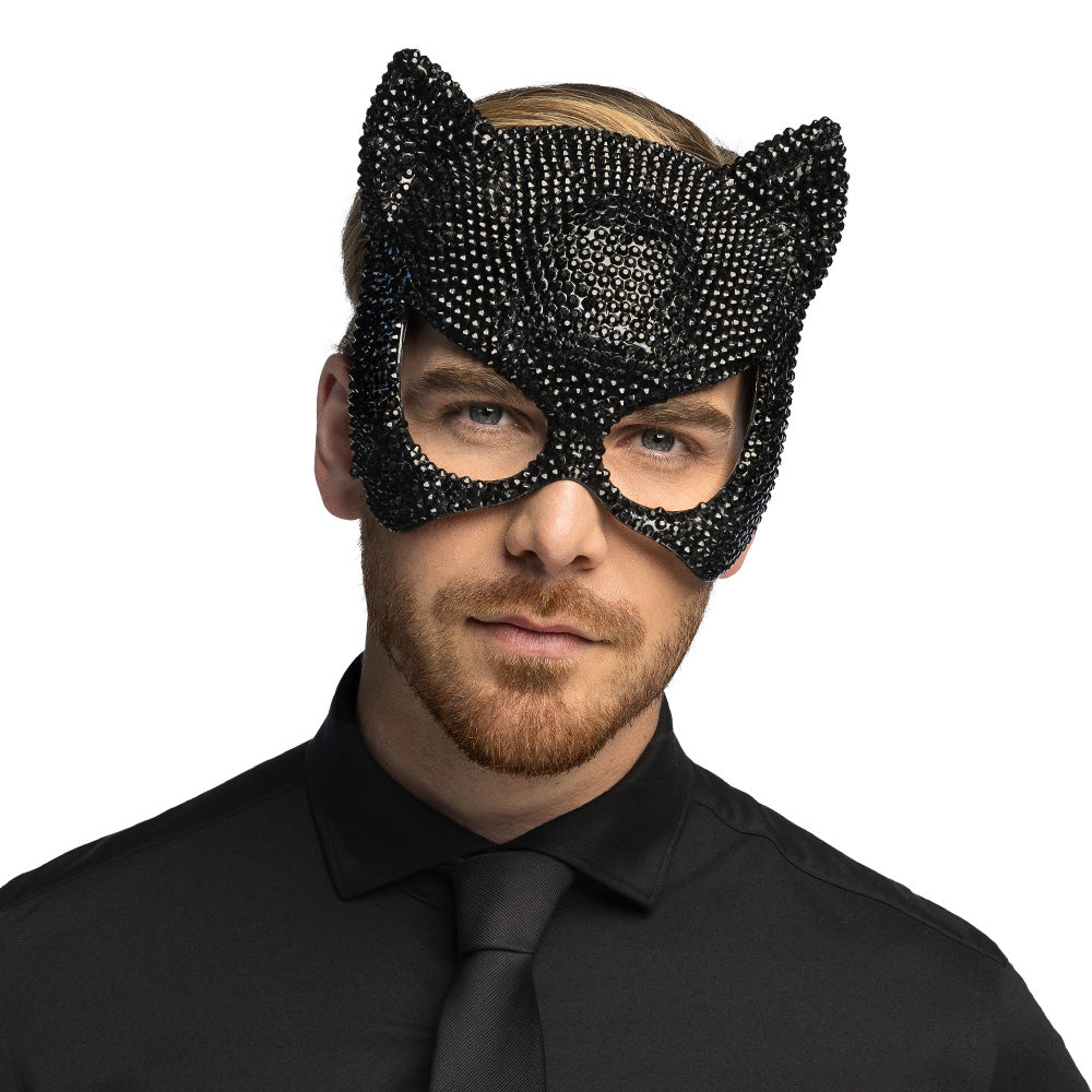 Masque Mirage Chat / Loup Cat Strass / Loup Demi Visage Chat / La Maison Du Déguisement