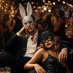 Masque Mirage Chat / Loup Cat Strass / Loup Demi Visage Chat / La Maison Du Déguisement