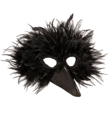 Masque D'oiseau à plumes noires / Masque grand Bec noires / La maison du déguisement