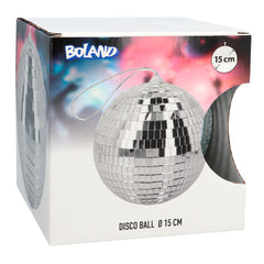 Boule à Facettes Miroir Argent 15 cm / Boule Disco Argent 15 cm /  La Maison du Déguisement