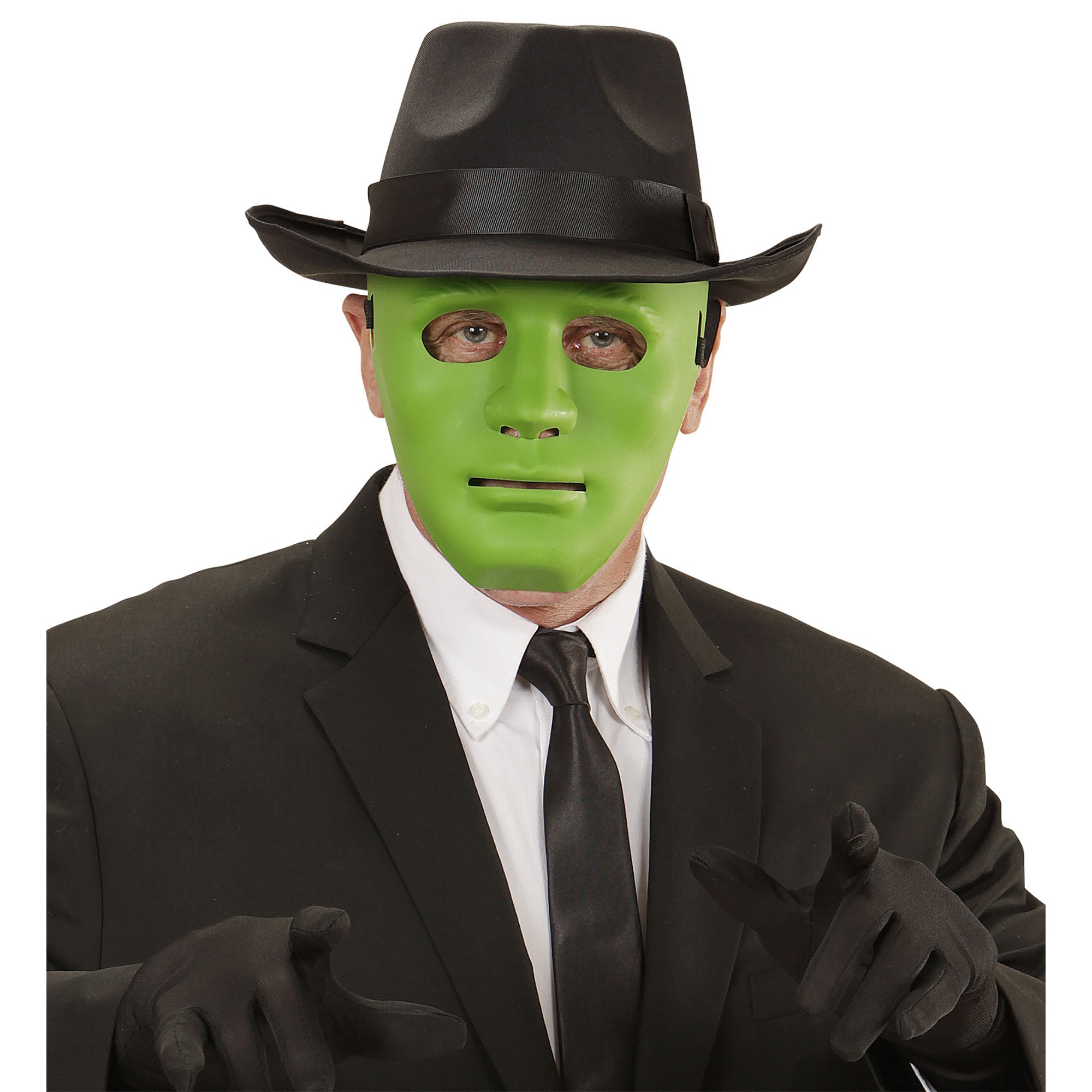 Masque vert Anonyme / Masque Neutre vert / La Maison Du Déguisement