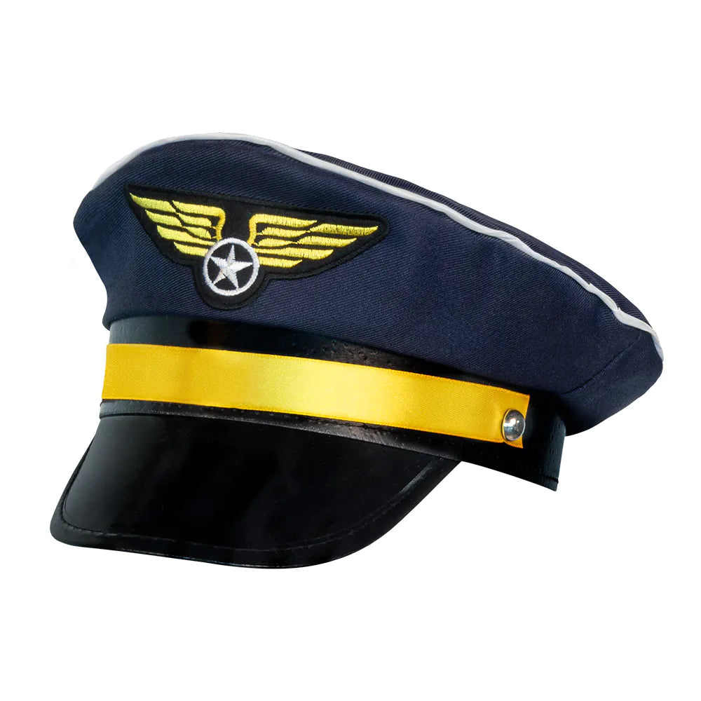 Casquette de Pilote / Casquette Aviateur / Casquette Capitaine de vol Roger / La Maison du Déguisement