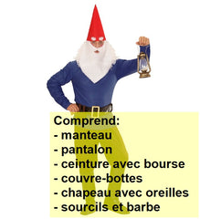 Déguisement Nain Bleu Adulte / Costume Lutin Bleu Homme / La Maison Du Déguisement