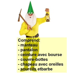 Déguisement Nain Jaune Adulte / Costume Lutin Jaune Homme / La Maison Du Déguisement