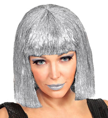 Perruque Glamour glitzy vegas argent / Perruque lamé argent BM / la maison du déguisement
