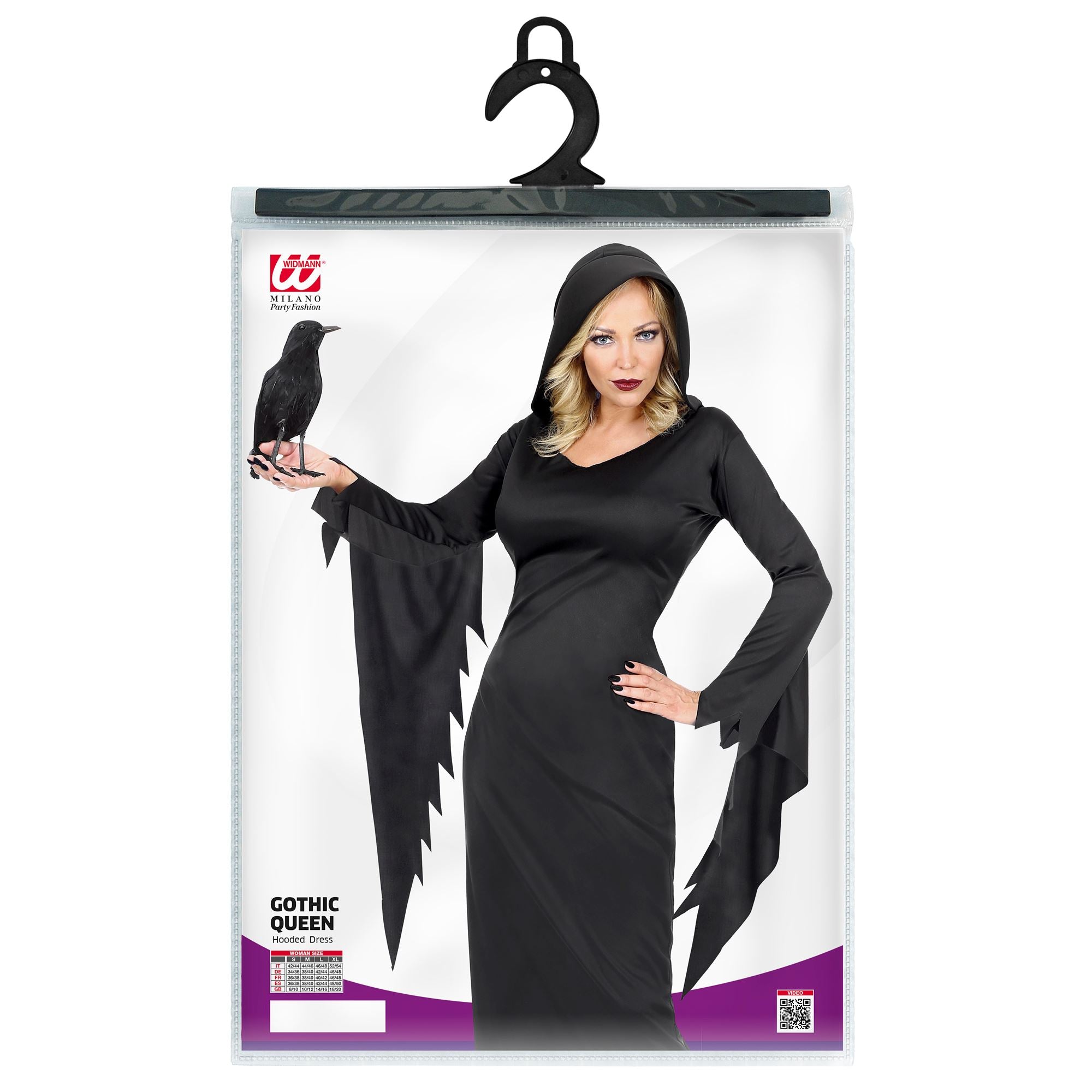 Déguisement Robe Gothic Queen Addams Noir / Costume Sorcière Femme / La Maison Du Déguisement
