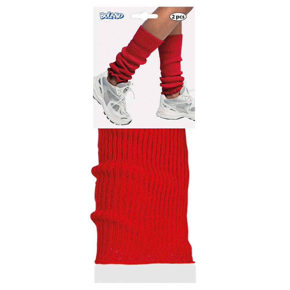 Guêtres Années 80 Rouge Disco / Jambières Basic Rouge / La Maison Du Déguisement