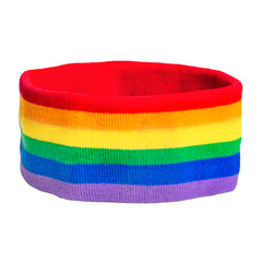 Set 3 Bandeaux éponge arc-en-ciel / Kit Bandeau et Poignets en éponge Multicolores / Ensemble de 2 Bracelets et Bandeau / La Maison Du Déguisement