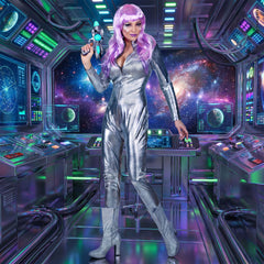 Déguisement Femme De L'espace Adulte / Costume Combinaison Spacegirl Futuriste Femme / La Maison Du Déguisement
