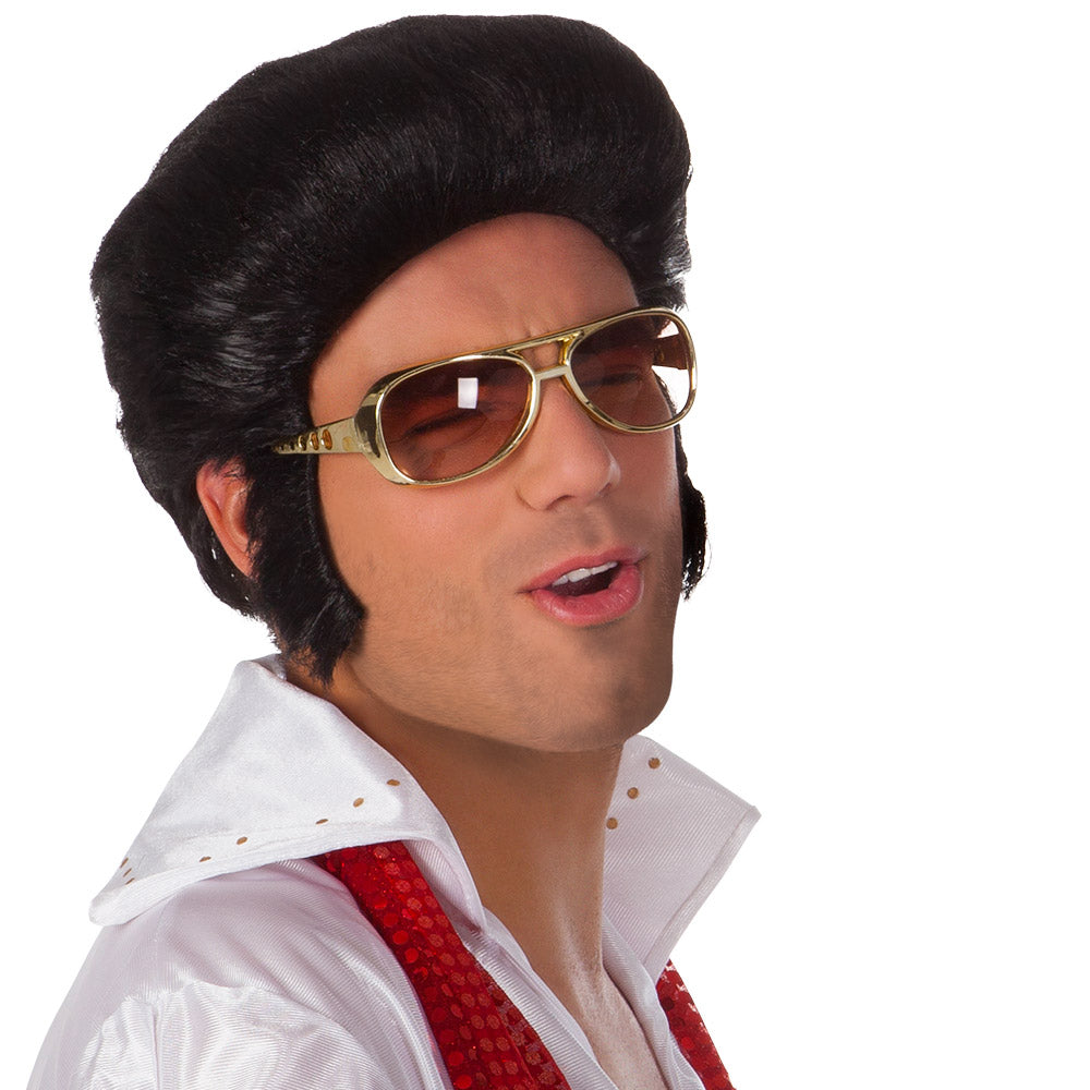 Lunettes Elvis Or / Lunettes Rock Elvis Or / Lunettes party Rock 'n Roll star / La Maison Du Déguisement