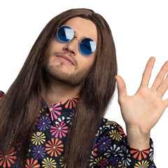 Lunettes party Hippie Bleu / Lunettes Lennon Bleu / Lunettes Hippie Bleu / La Maison Du Déguisement