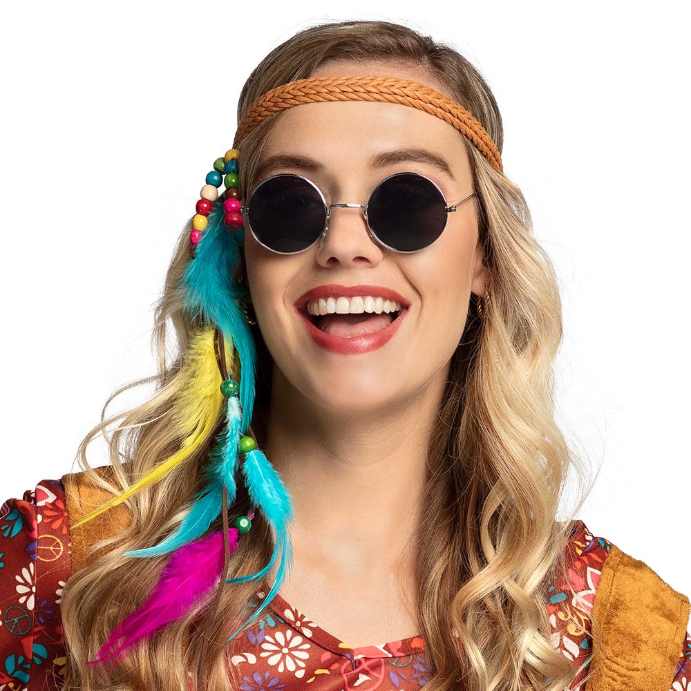 Lunettes party Hippie Noir / Lunettes Lennon Noir / Lunettes Hippie Noir / La Maison Du Déguisement