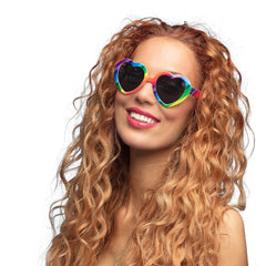 Lunettes Cœur Arc en Ciel / Lunettes party Rainbow heart / La Maison Du Déguisement