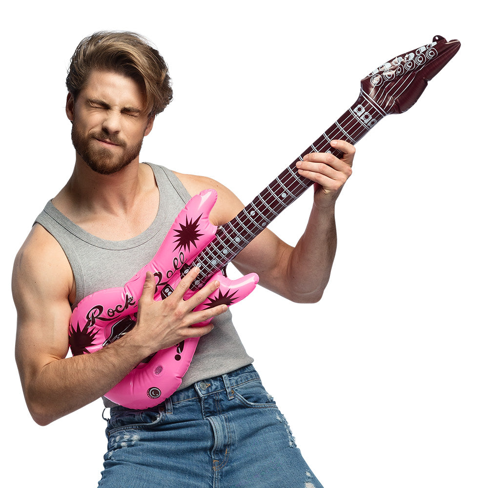 Guitare Gonflable Rose / La Maison Du Déguisement