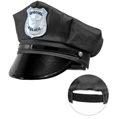 Casquette de Policier Noir / Chapeau Casquette Police / La Maison Du Déguisement