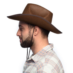 Chapeau Cowboy Brun / Chapeau Western / Chapeau Cow-boy Marron / La Maison Du Déguisement