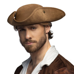 Chapeau Pirate Charles Marron / Chapeau Tricorne Marron / Chapeau Pirate Des Caraïbes / La Maison du Déguisement