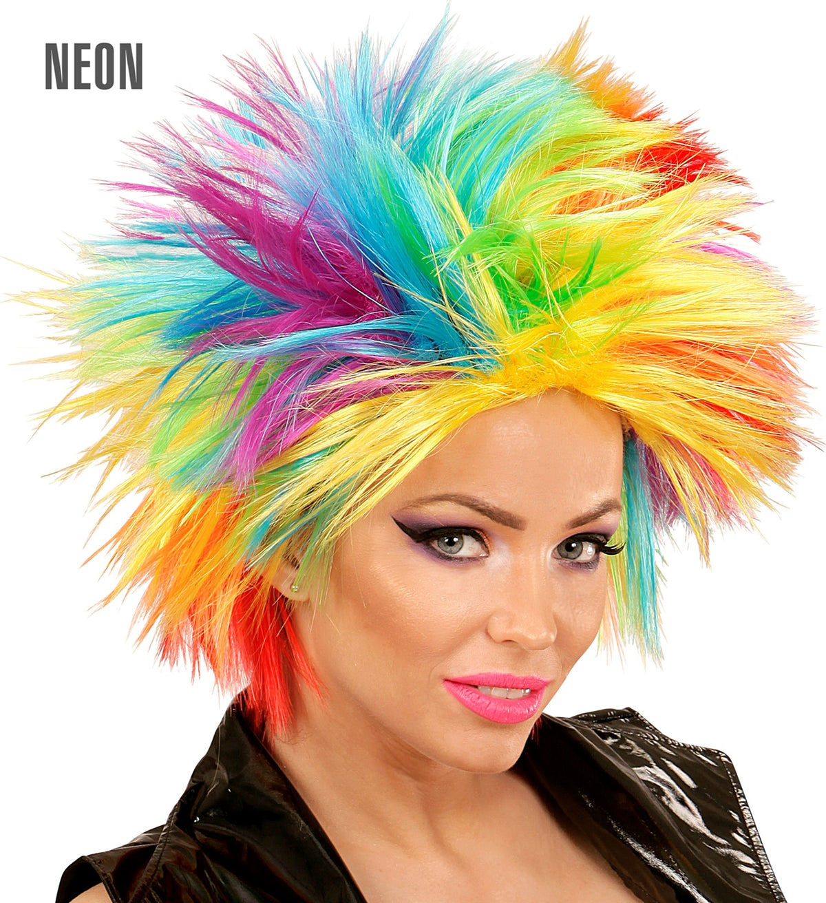 Perruque Punk Arc en Ciel / Perruque Punk Rainbow Cheveux Multicolores / La Maison Du Déguisement