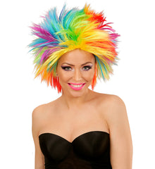 Perruque Punk Arc en Ciel / Perruque Punk Rainbow Cheveux Multicolores / La Maison Du Déguisement