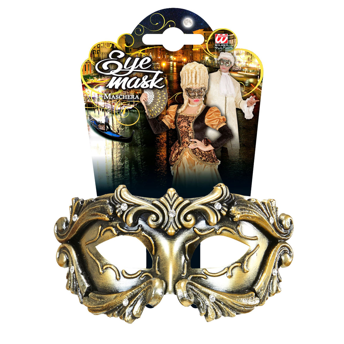 Masque Colombine Baroque Bronze De Luxe / Loup Baroque Or / Loup Vénitien Dorée / La Maison Du Déguisement