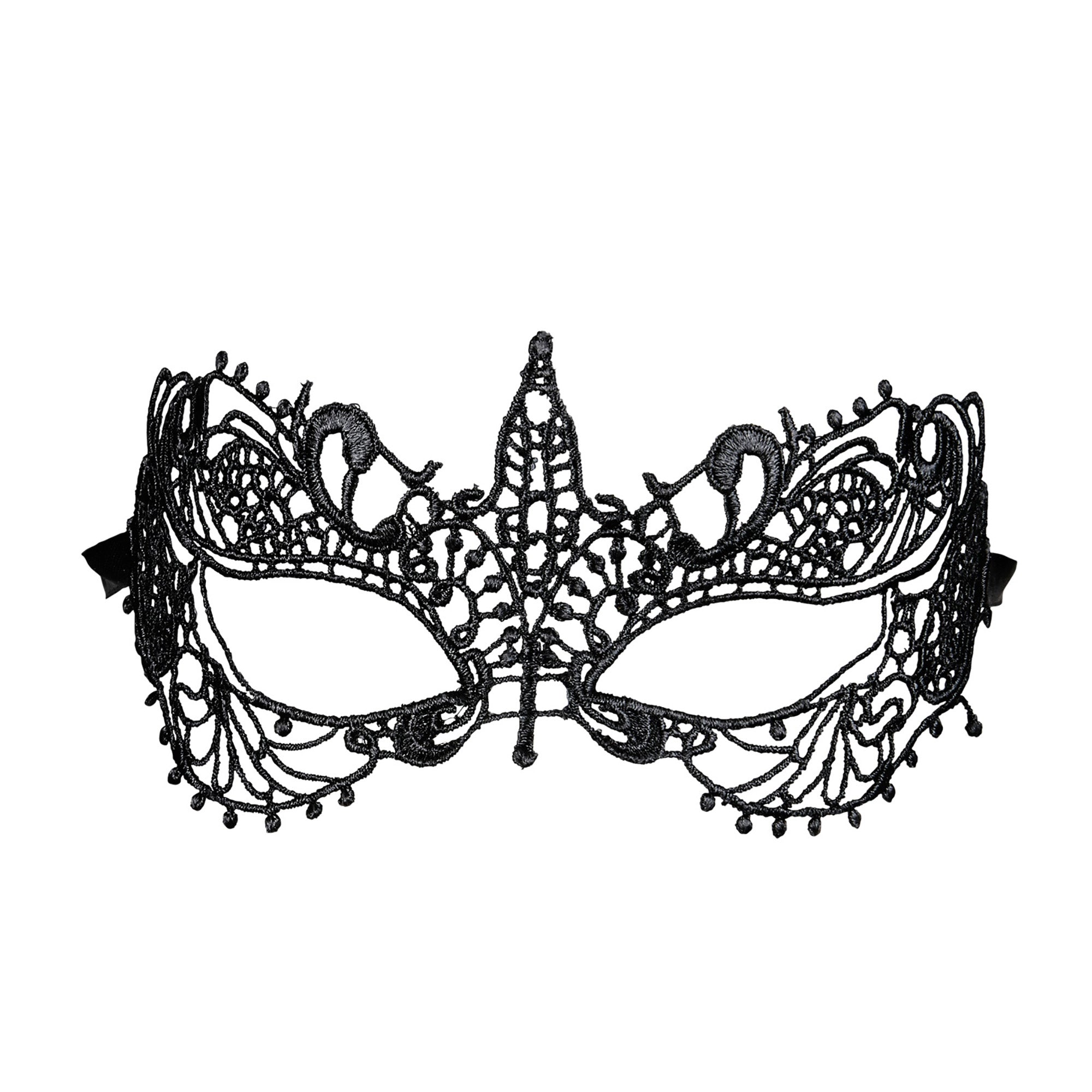 Loup Vénitien dentelle noir / Masque Antique noir / La Maison Du Déguisement