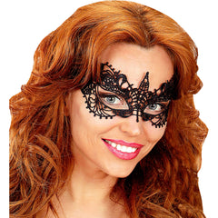 Loup Vénitien dentelle noir / Masque Antique noir / La Maison Du Déguisement